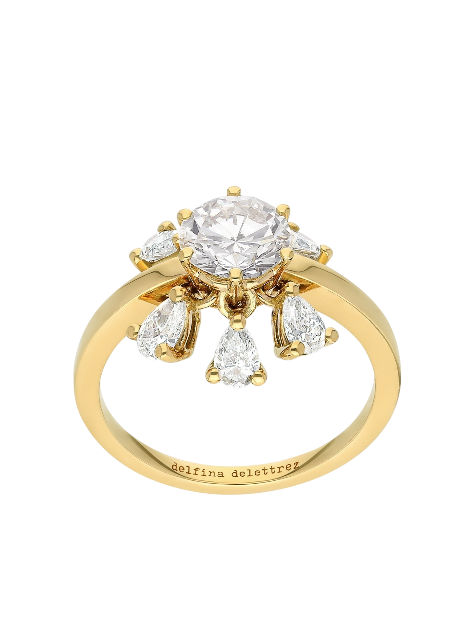 Dancing Diamonds daisy ring
